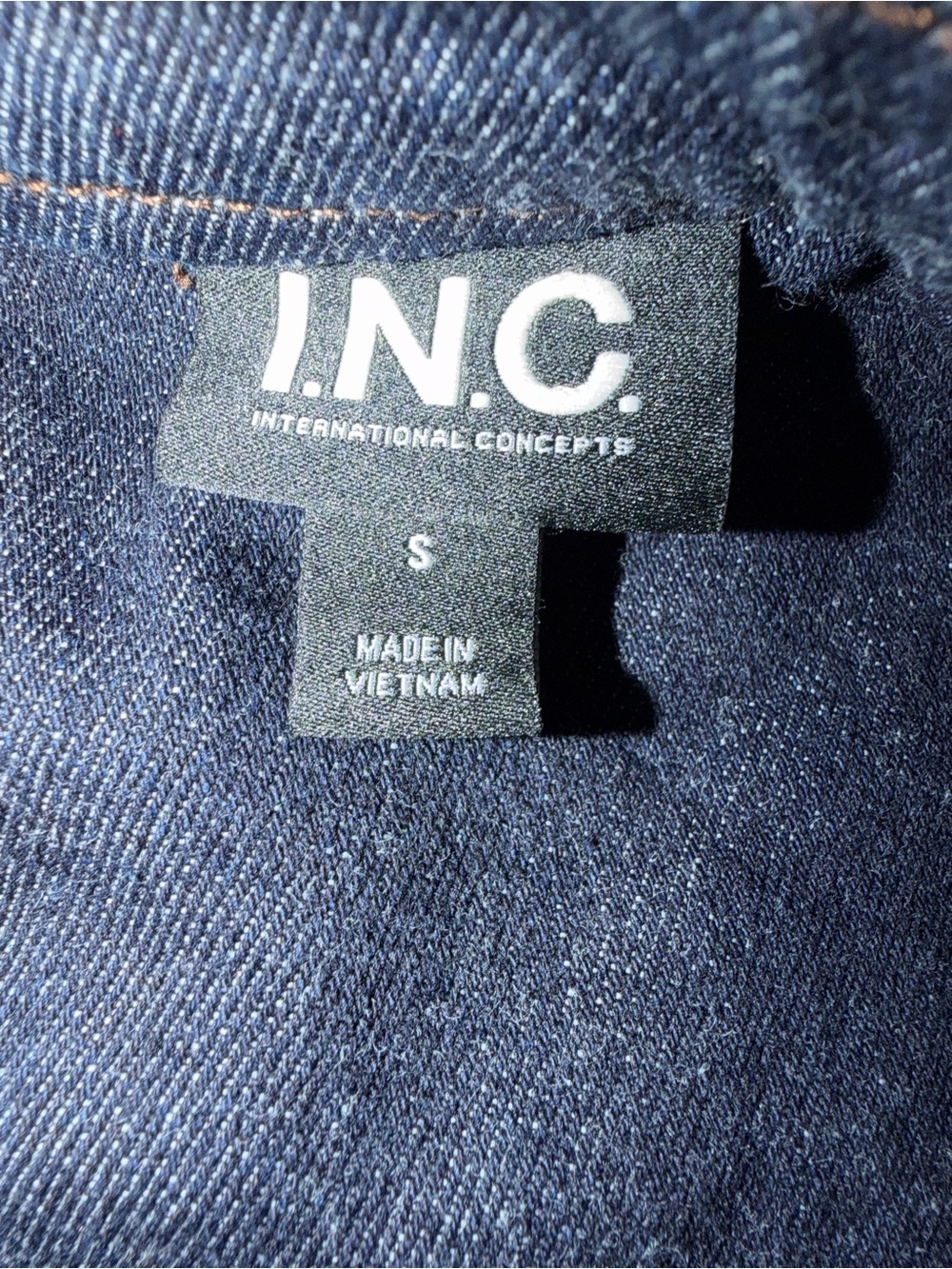 I.N.C. International Concepts Denim Jumpsuit Size Small Dark Wash Wide Leg - Picture 9 of 12
